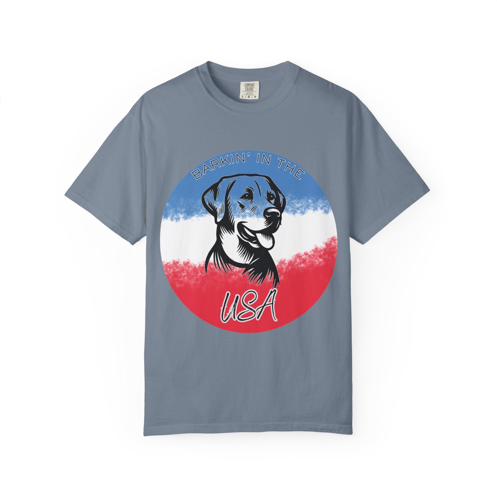 Patriotic Labrador USA T-Shirt — American Flag Dog Graphic Tee