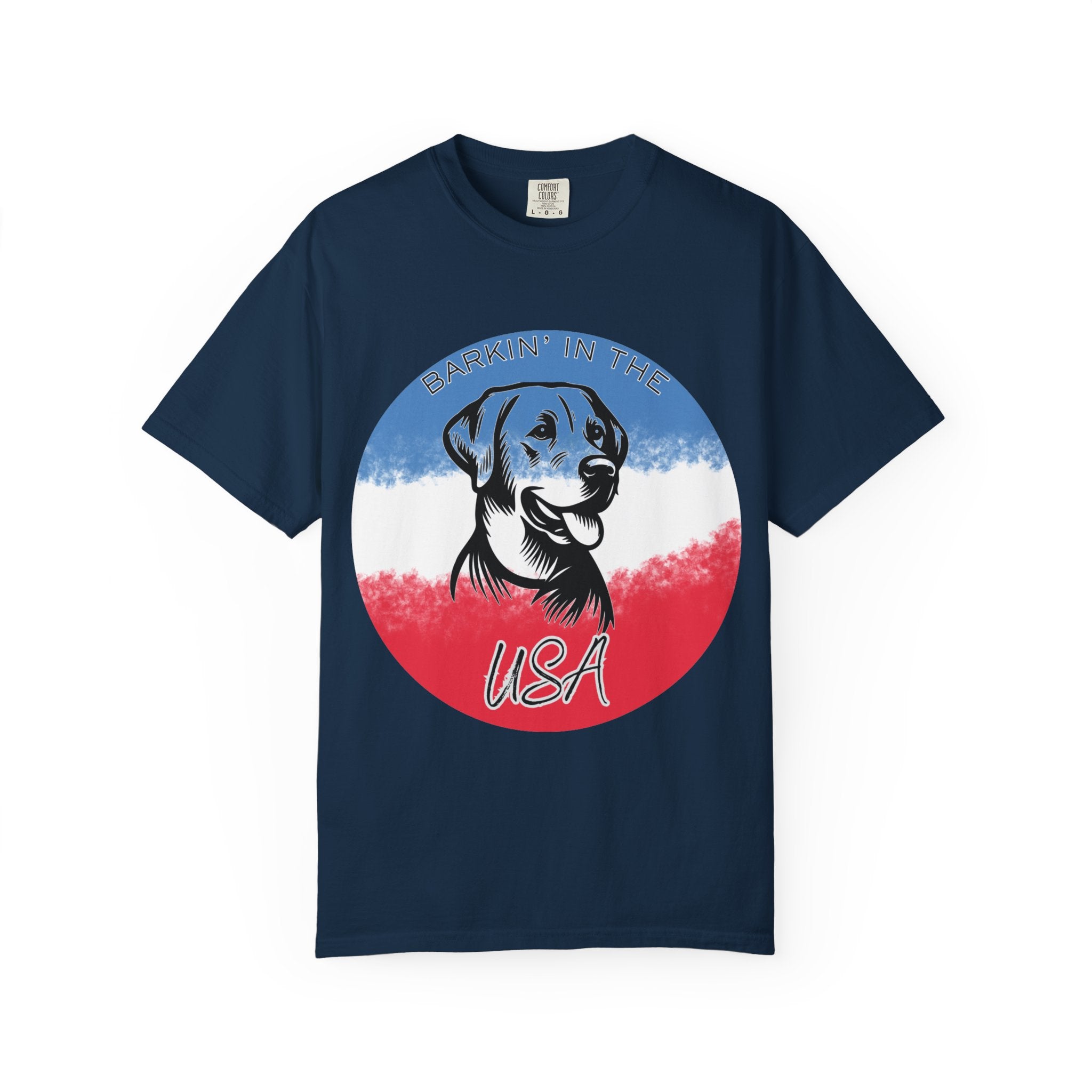 Patriotic Labrador USA T-Shirt — American Flag Dog Graphic Tee