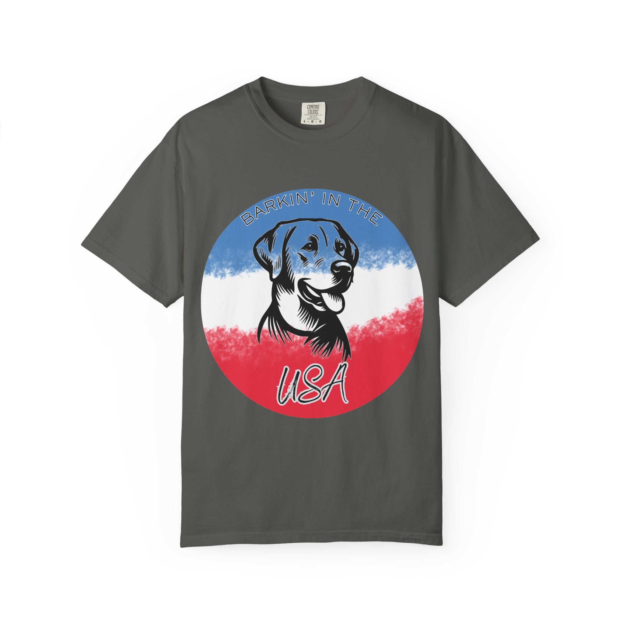 Patriotic Labrador USA T-Shirt — American Flag Dog Graphic Tee