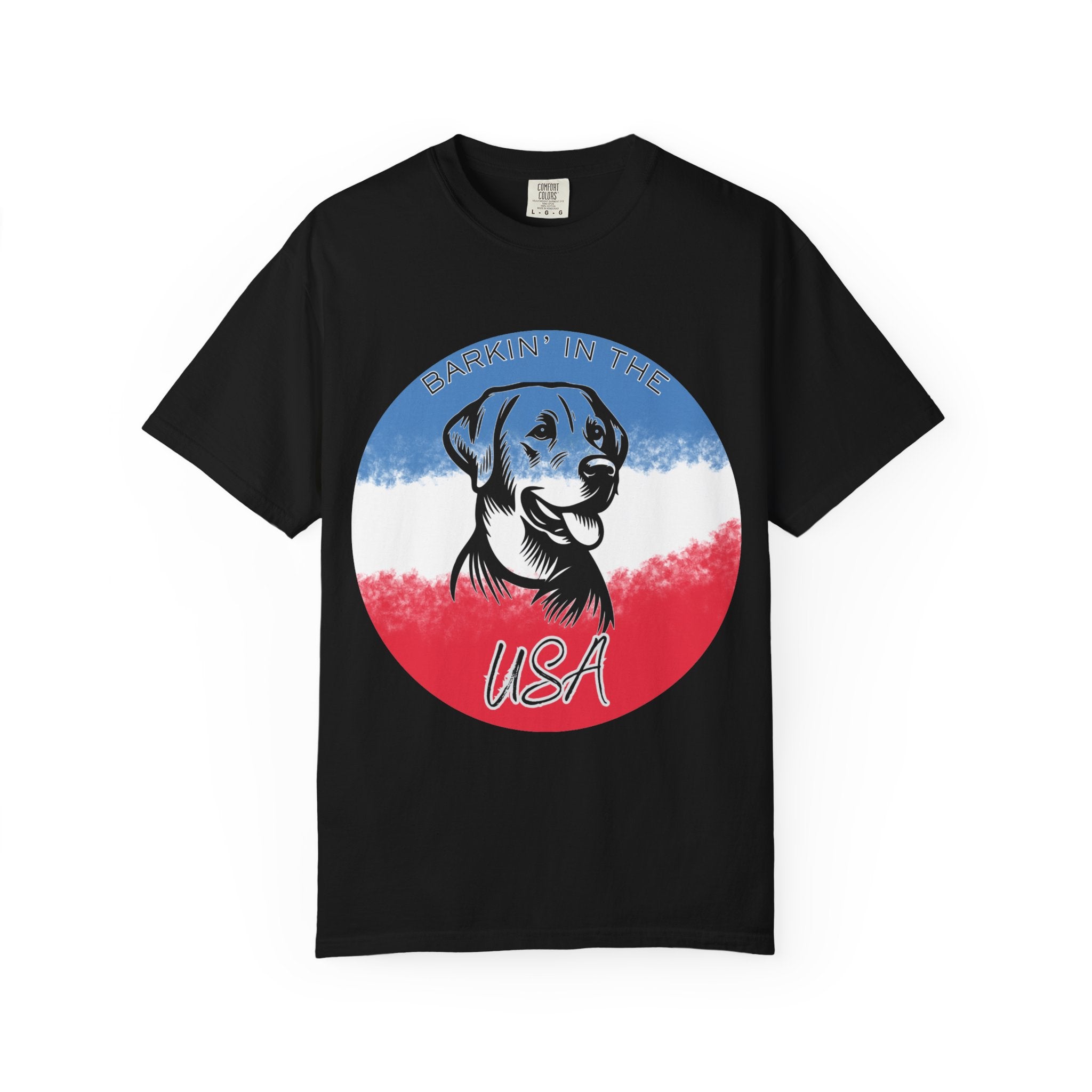Patriotic Labrador USA T-Shirt — American Flag Dog Graphic Tee