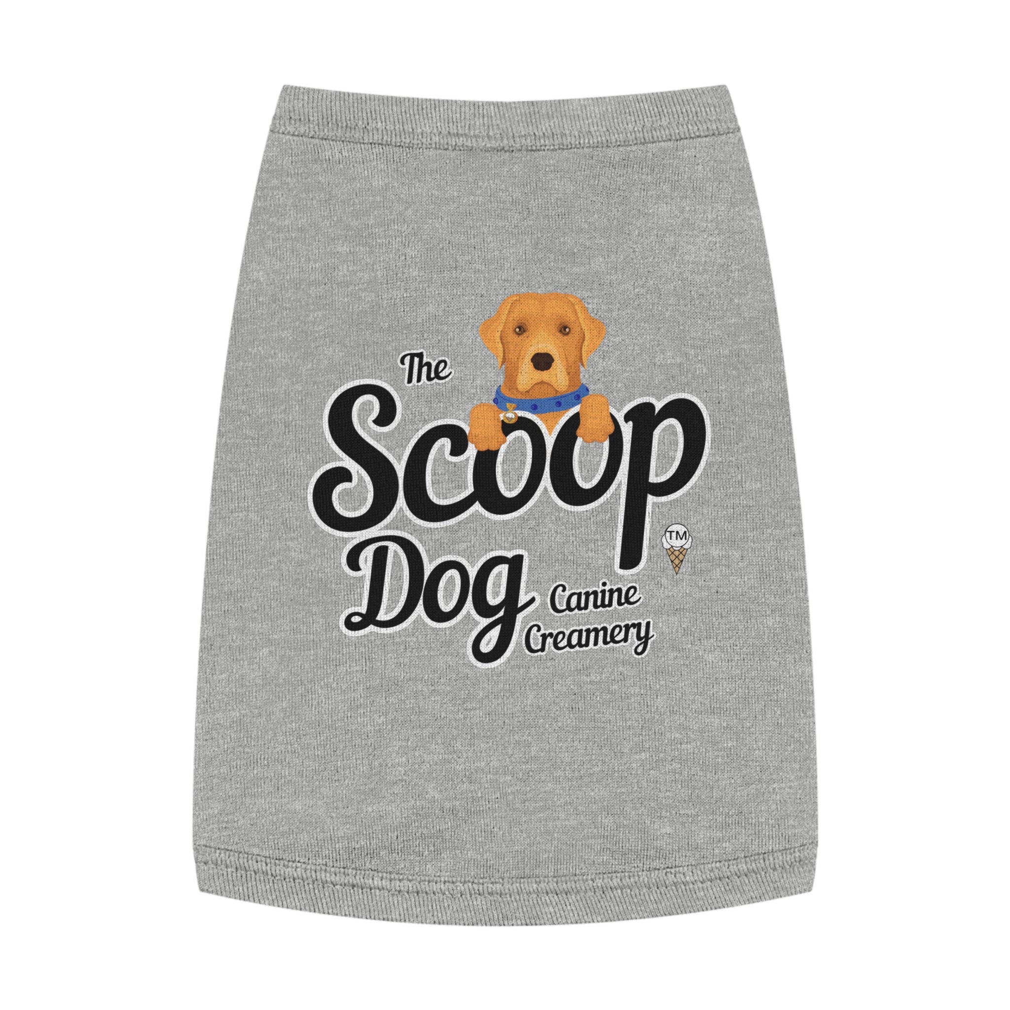 Pet Tank Top - "The Scoop Dog" Canine Creamery Graphic