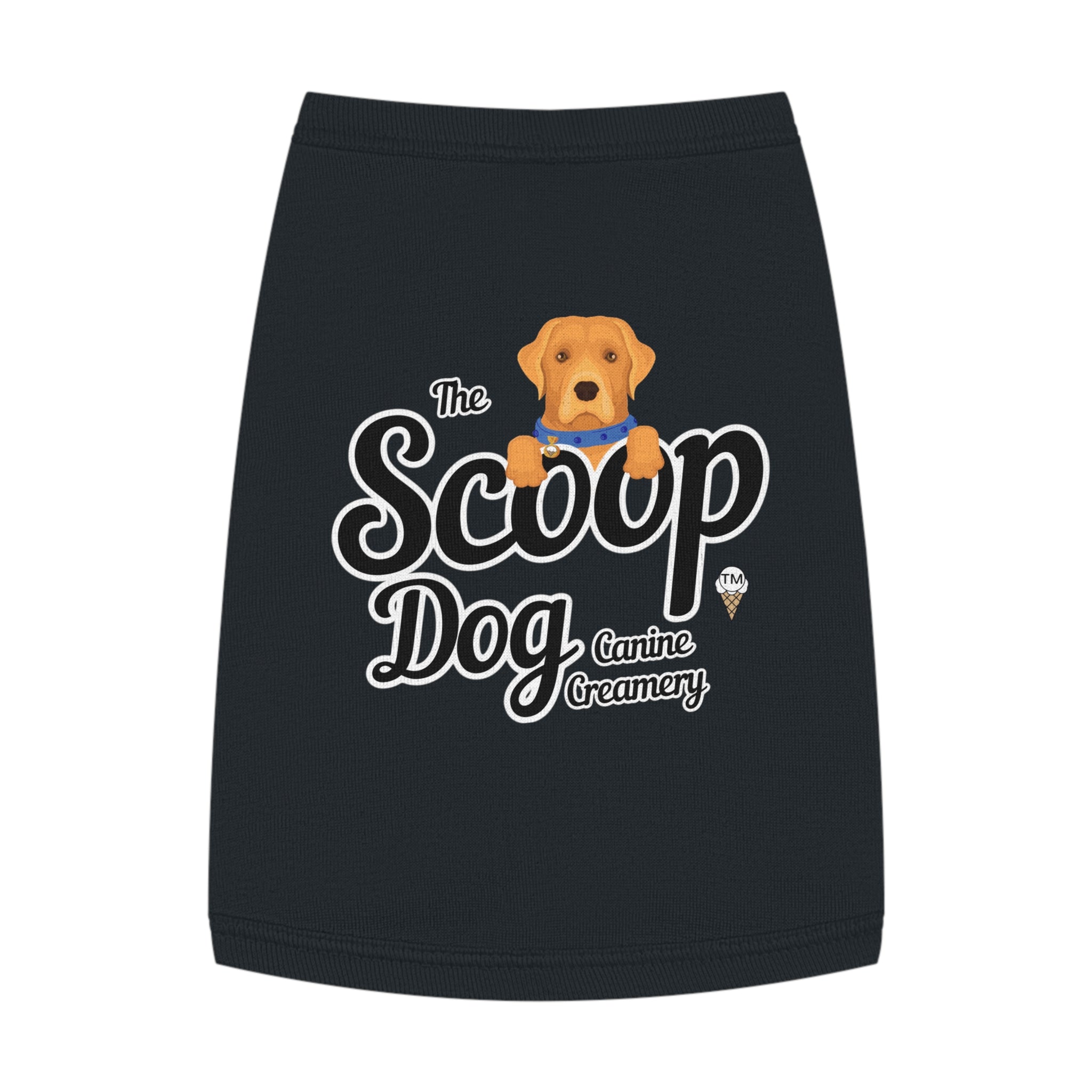 Pet Tank Top - "The Scoop Dog" Canine Creamery Graphic