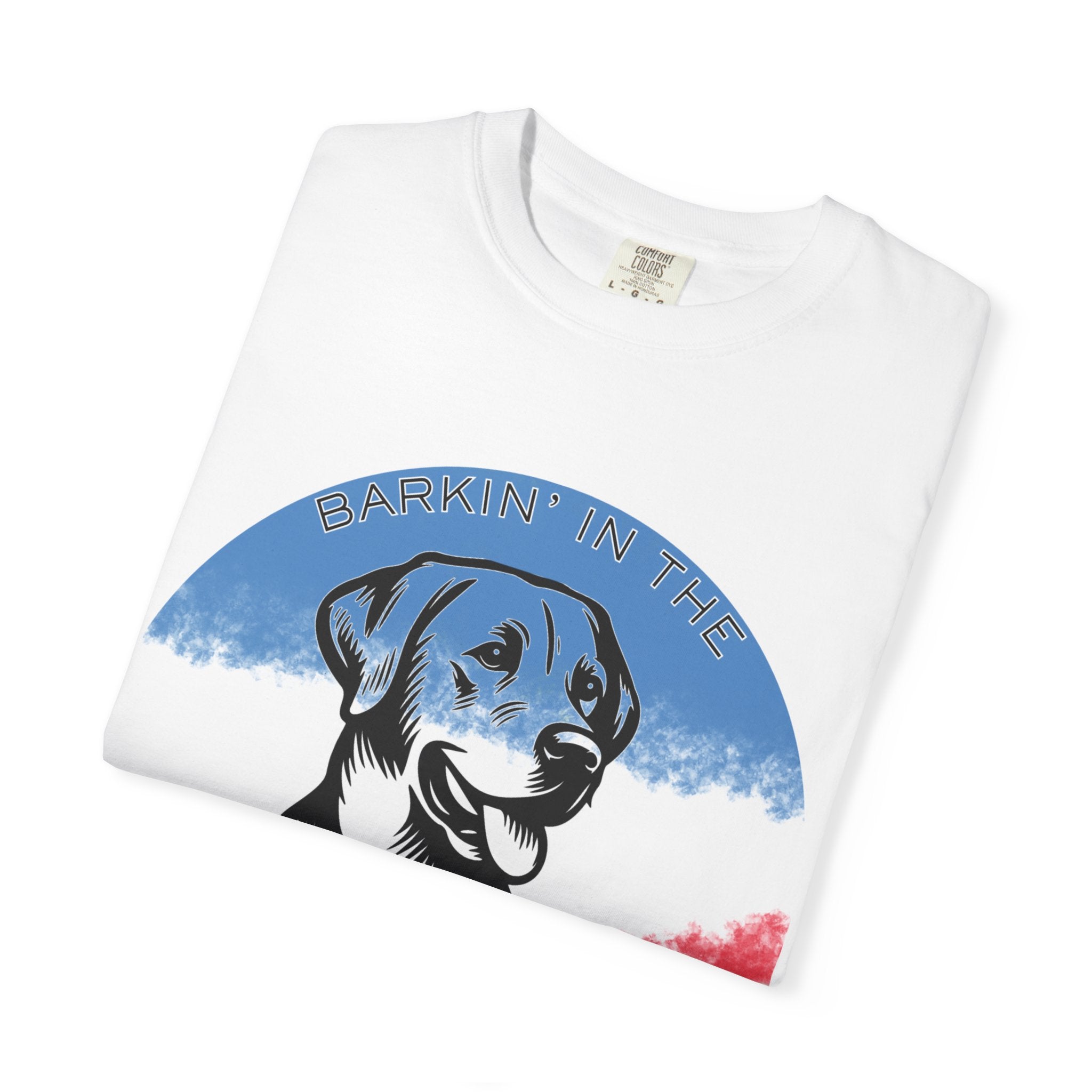 Patriotic Labrador USA T-Shirt — American Flag Dog Graphic Tee