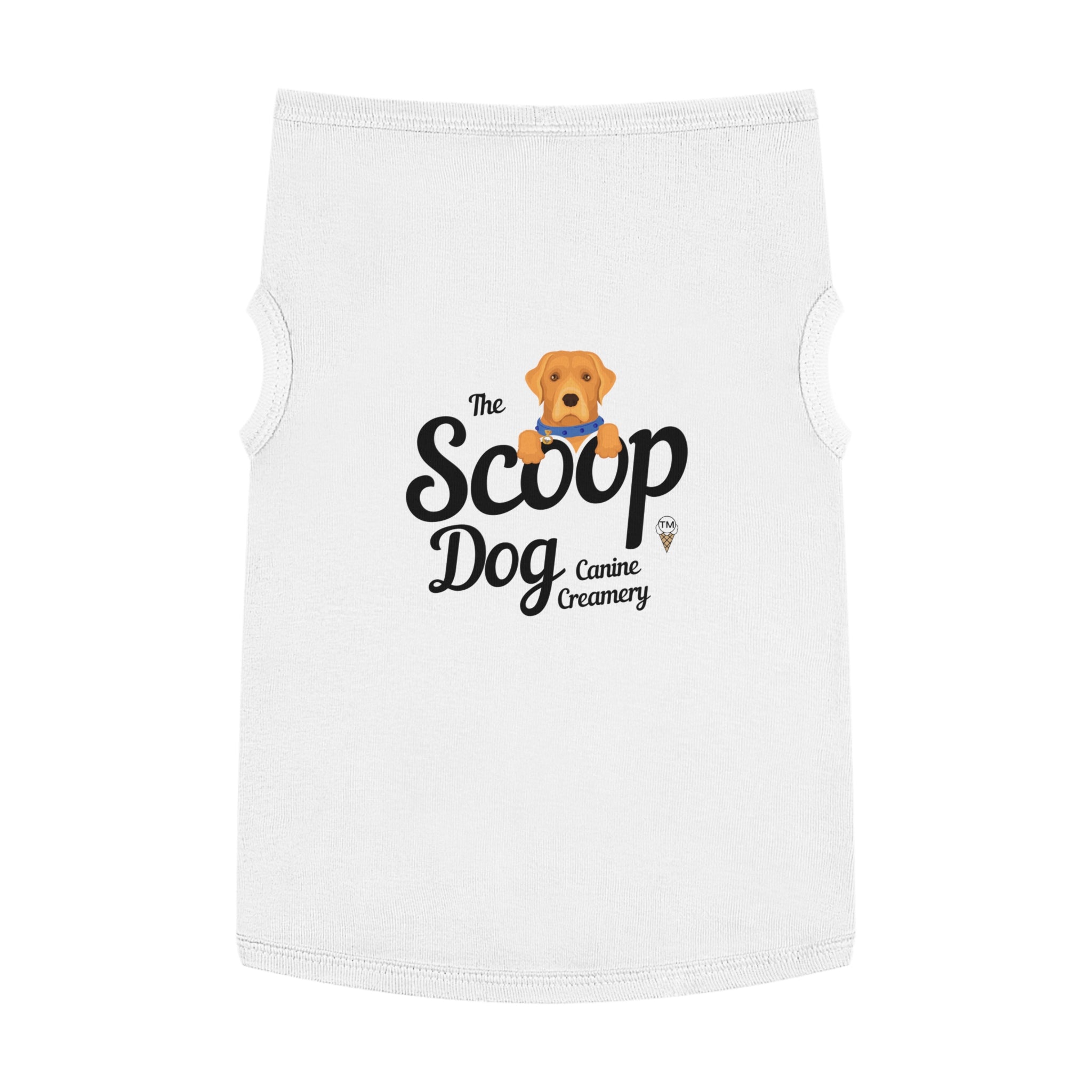 Pet Tank Top - "The Scoop Dog" Canine Creamery Graphic