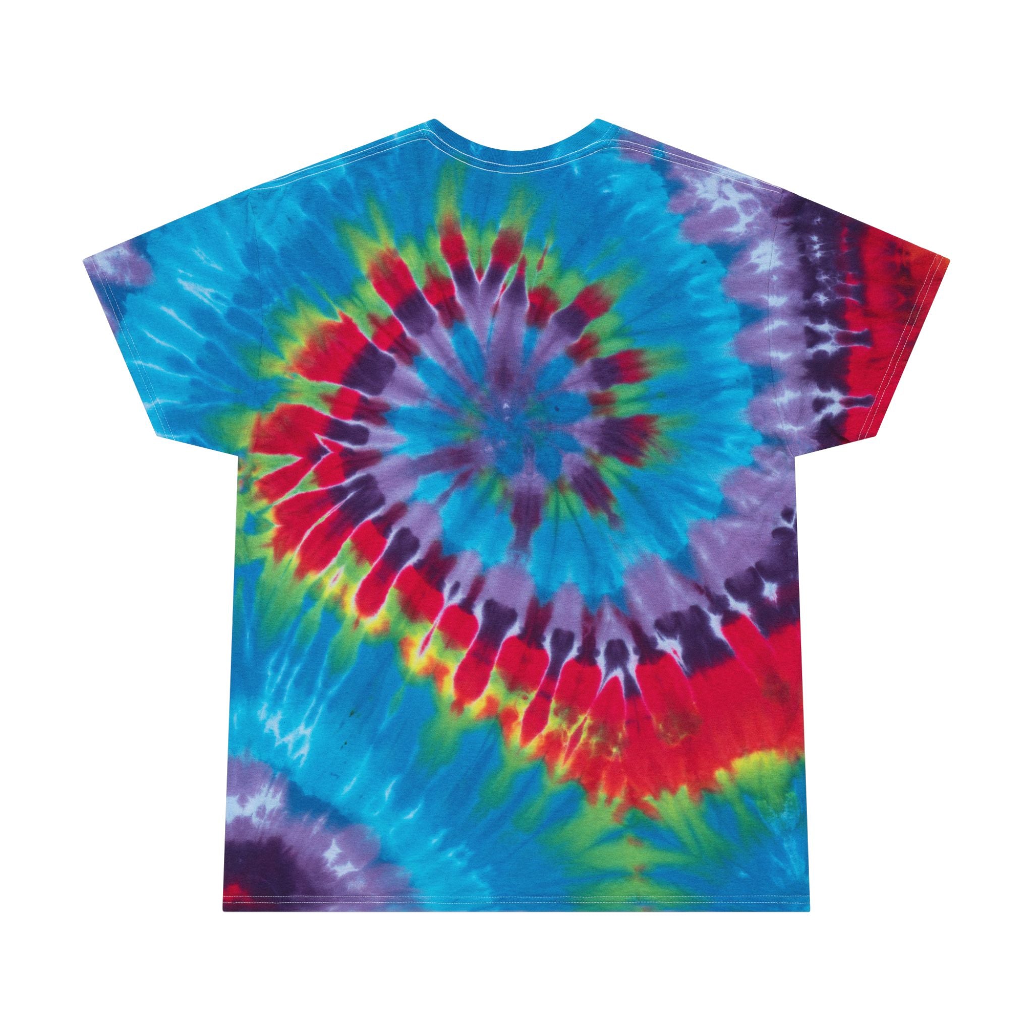 Tie-Dye Pet Love T-Shirt — Pastel Spiral Paw Heart Design