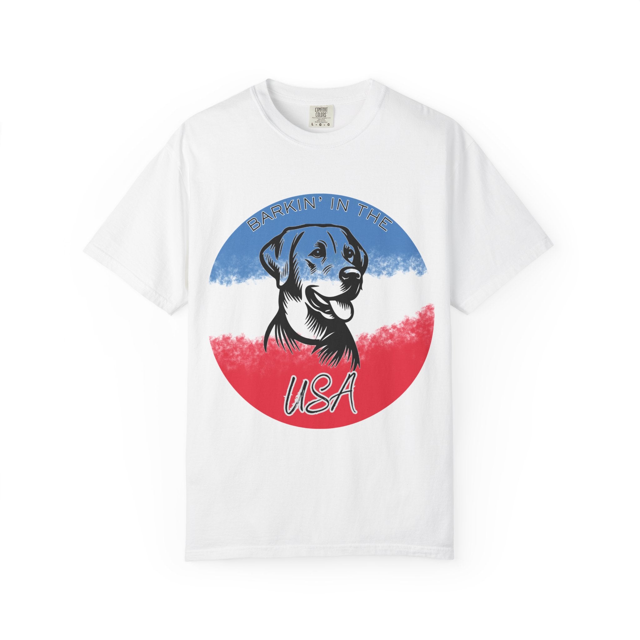Patriotic Labrador USA T-Shirt — American Flag Dog Graphic Tee