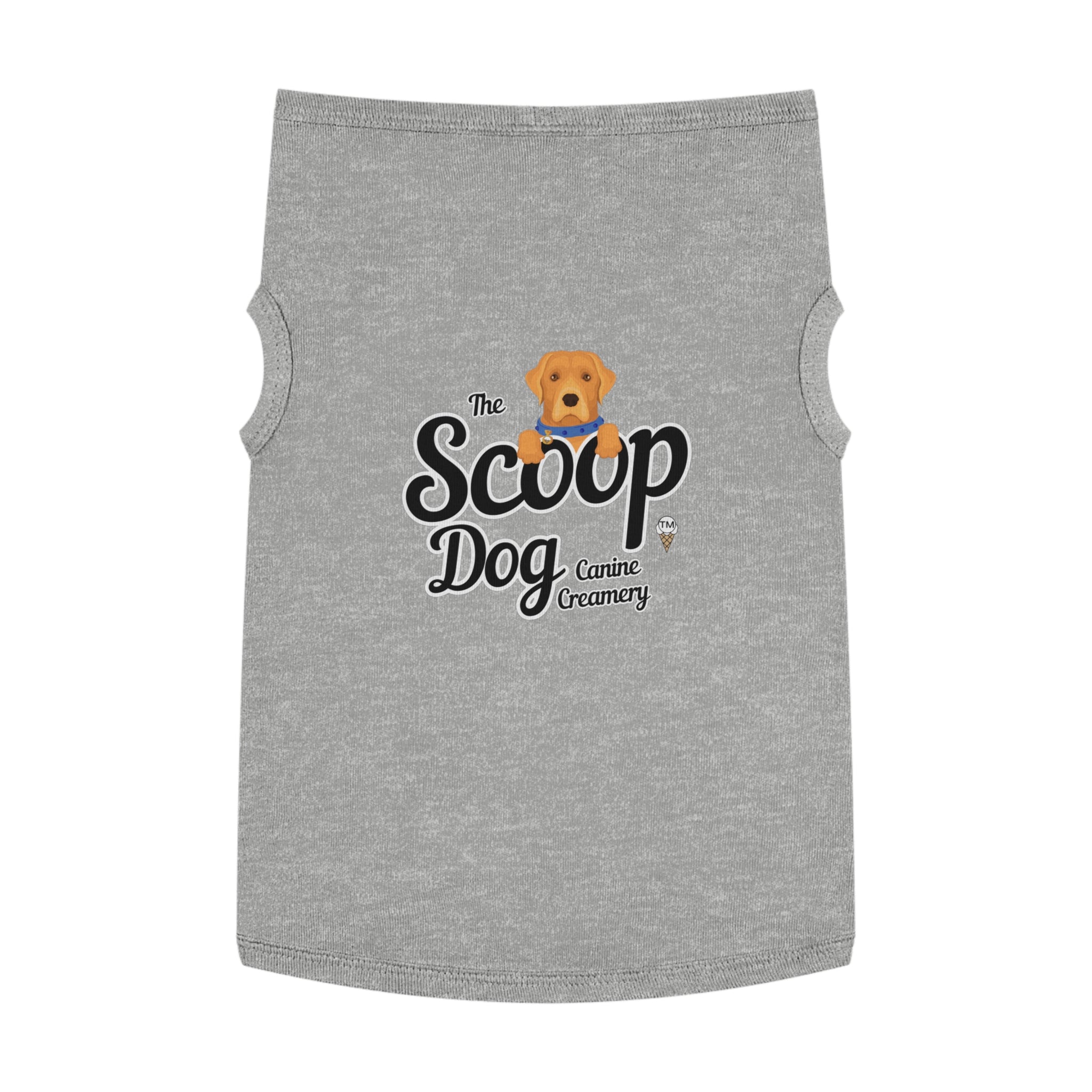Pet Tank Top - "The Scoop Dog" Canine Creamery Graphic