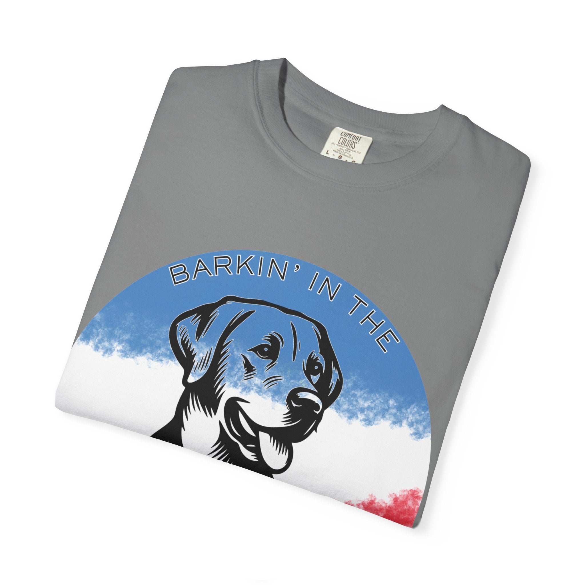 Patriotic Labrador USA T-Shirt — American Flag Dog Graphic Tee
