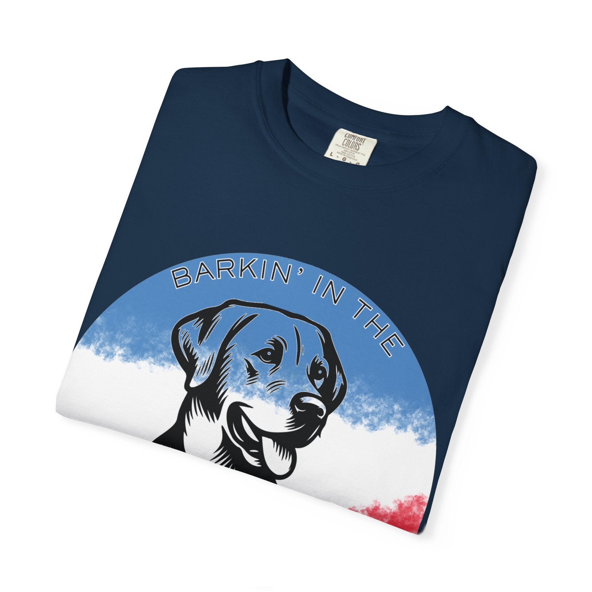 Patriotic Labrador USA T-Shirt — American Flag Dog Graphic Tee