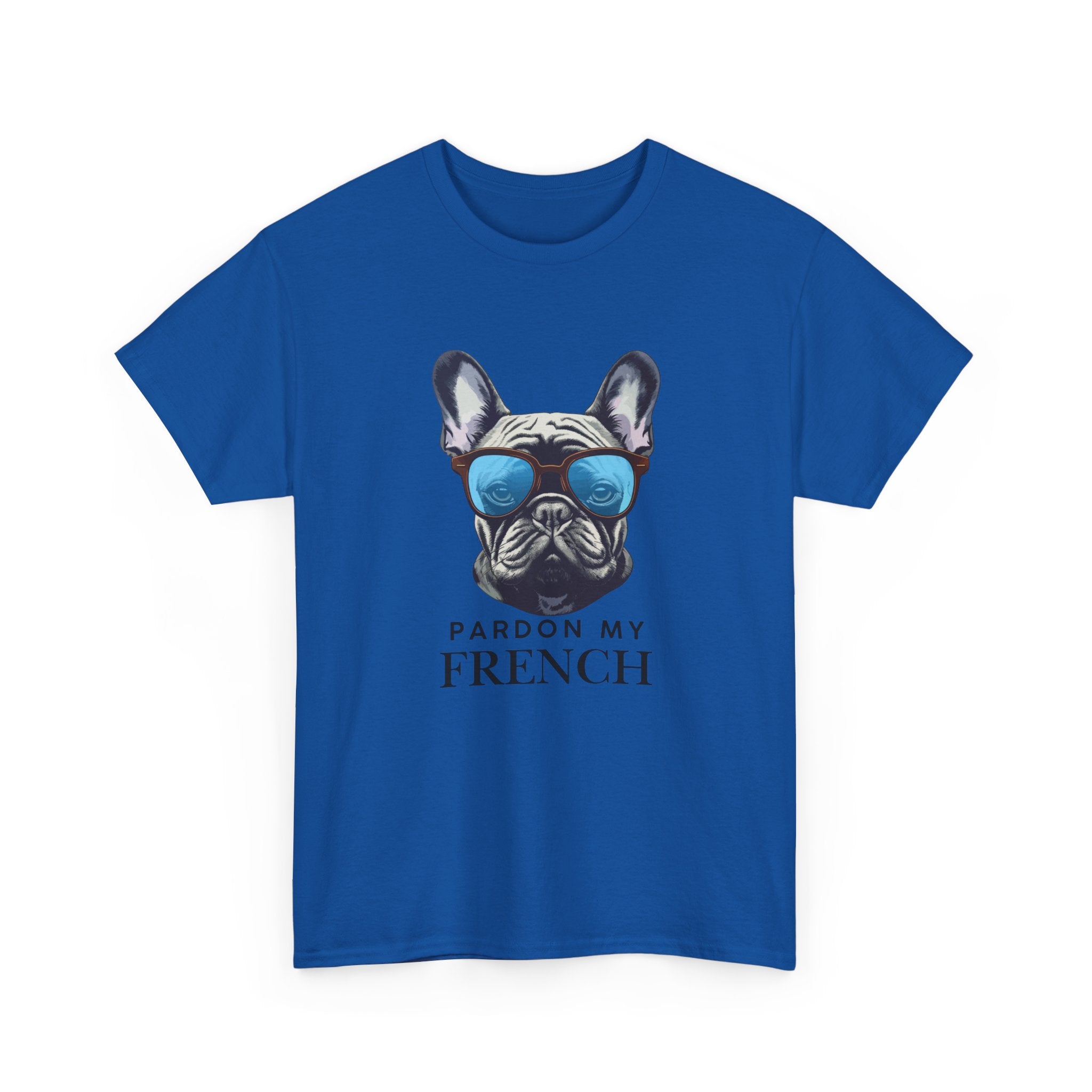 French Bulldog Tee - "Pardon My French" Sunglasses Dog Graphic Shirt