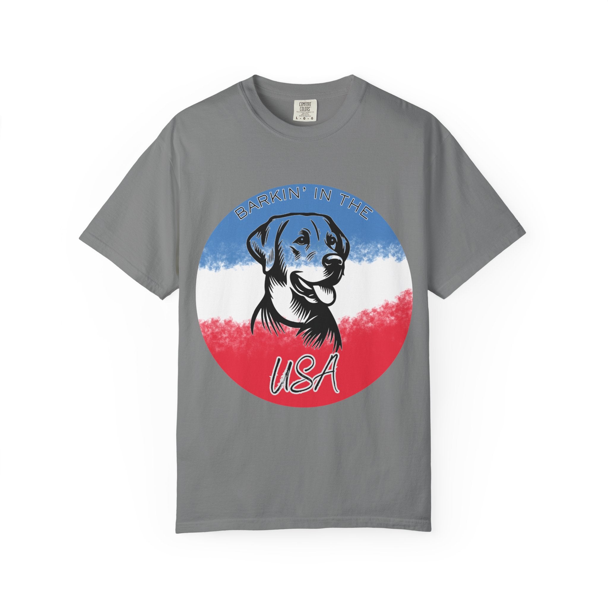 Patriotic Labrador USA T-Shirt — American Flag Dog Graphic Tee
