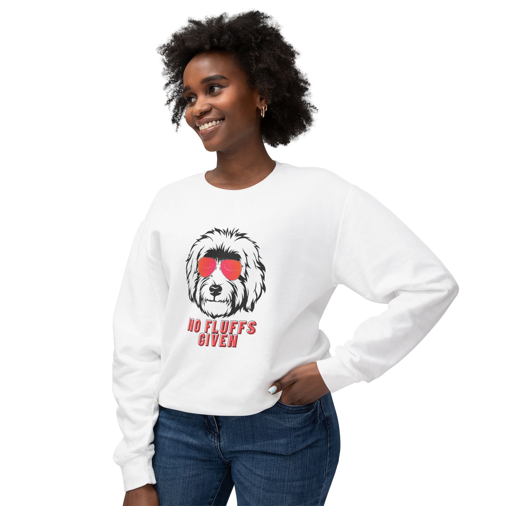 No Fluffs Given Sweatshirt – Funny Dog Crewneck for Pet Lovers