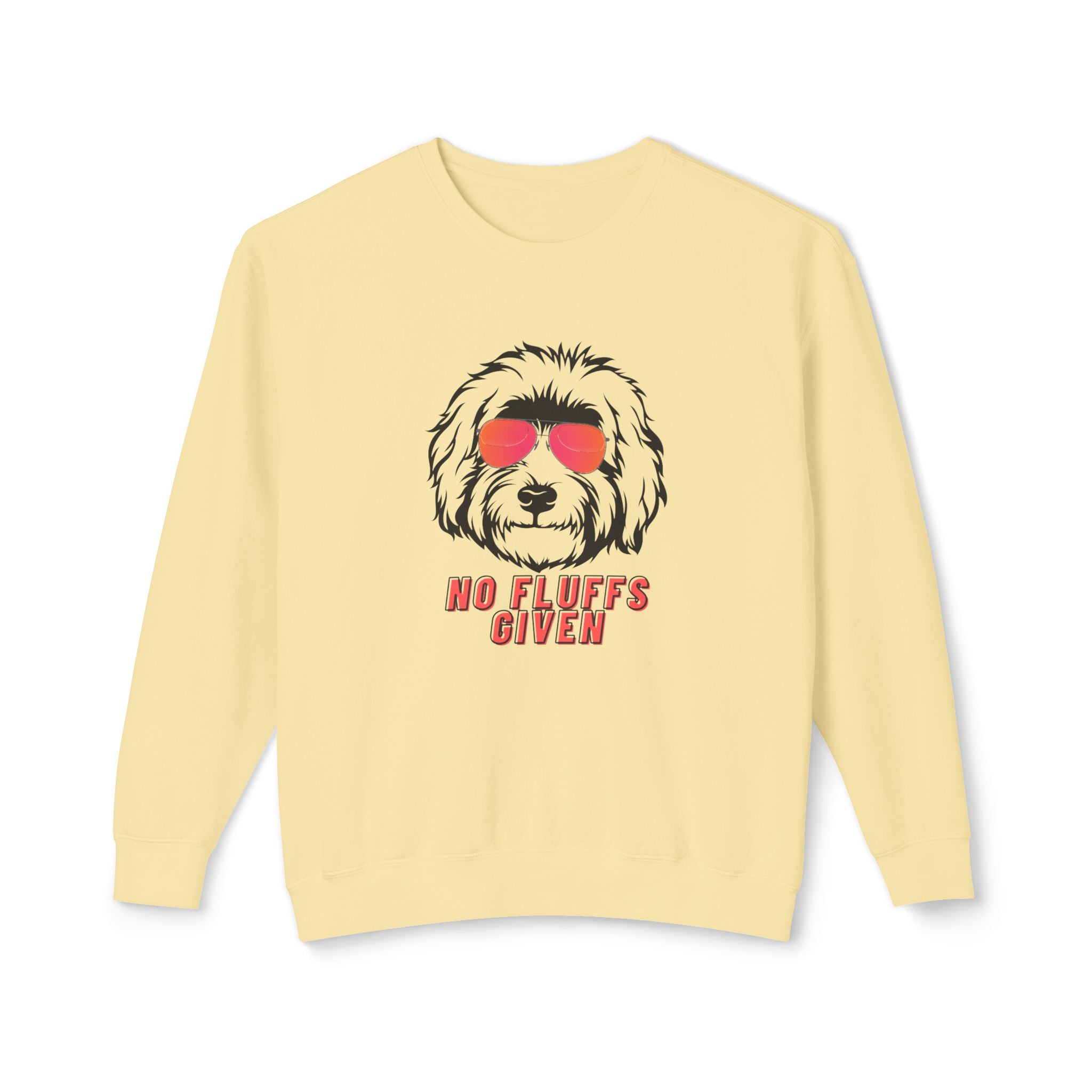 No Fluffs Given Sweatshirt – Funny Dog Crewneck for Pet Lovers